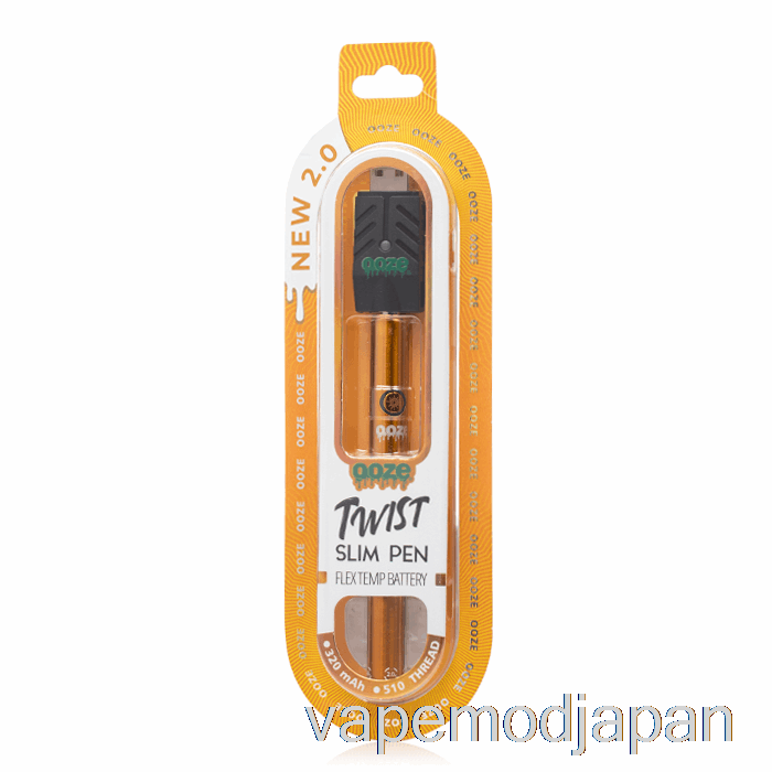 Vape Japan Ooze スリム ツイスト ペン 2.0 フレックス テンプ バッテリー ジューシー オレンジ